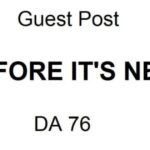 before its news